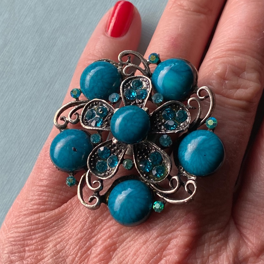 Fashionable adjustable ring - Picture 2 of 3